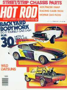 HOT ROD 1976 FEB - DATSUNS, MUSTANG V6, MOPAR 360*